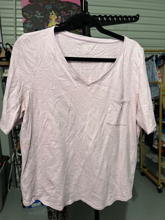 Eileen Fisher Tops - Eileen Fisher petite Light violet  V-Neck Women's Pocket Tee size Lrg petite